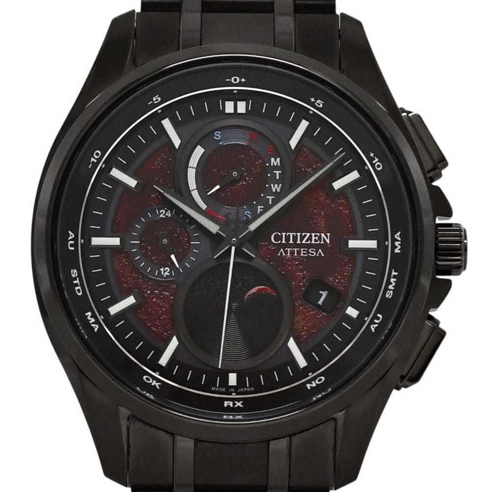 Citizen Attesa Red Black Eco-Drive Watch BY1005-73Z H874-005HK02 Men's Titani...